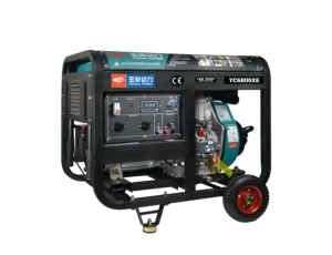 内蒙古玉柴YC6800XE开架式5kw电启动柴油发电机单相220v发电机