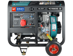 玉柴YC7800XE-3D开架式6kw柴油发电机电启动单相220V三相380V发电机