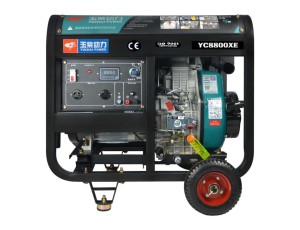 玉柴YC8800XE开架式6.5kw电启动柴油发电机单相220v发电机