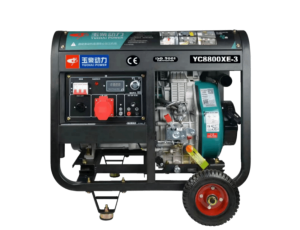 内蒙古玉柴YC8800XE-3开架式6.5kw柴油发电机电启动三相380V发电机