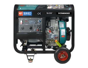 内蒙古玉柴YC9800XE开架式7kw电启动柴油发电机单相220v