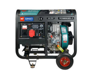 内蒙古玉柴YC9800XE-3开架式7kw柴油发电机电启动三相380V发电机