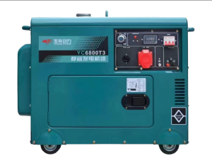 昆玉玉柴YC6800T-3低噪音静音款5kw电启动柴油发电机三相380v发电机