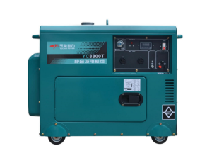 内蒙古玉柴YC8800T低噪音静音款6.5kw电启动柴油发电机单相220v发电机