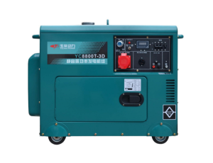 内蒙古玉柴YC8800T-3D低噪音静音款6.5kw电启动柴油发电机单相220v三相380v等功率双电压发电机