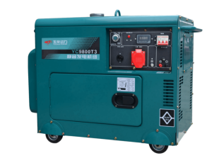 内蒙古玉柴YC9800T-3低噪音静音款7kw电启动柴油发电机三相380v发电机