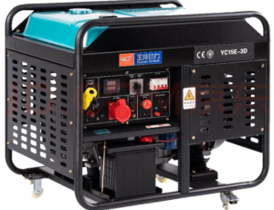 玉柴YC12E-3D开架式12kw等功率双电压单相220V三相380V柴油发电机电启动