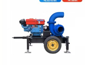 内蒙古玉柴单缸水冷柴油机款电启动8寸抽水泵拖车款
