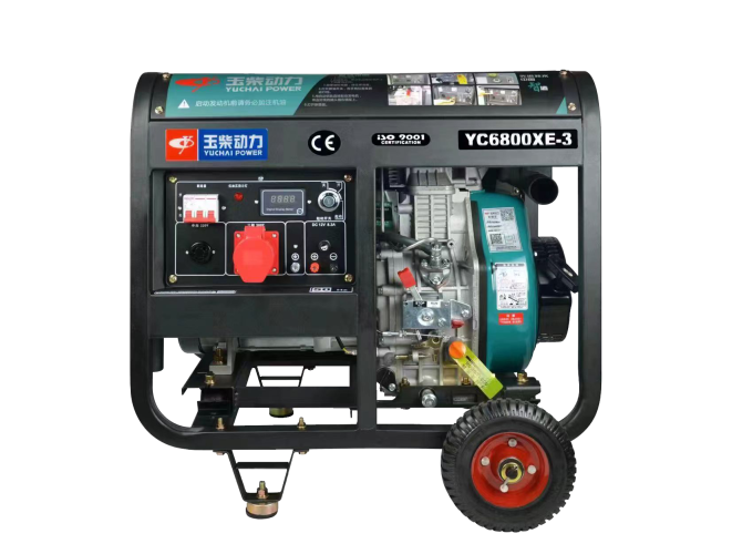   玉柴YC6800XE-3开架式柴油发电机三相380V小型家用应急发电机(图1)