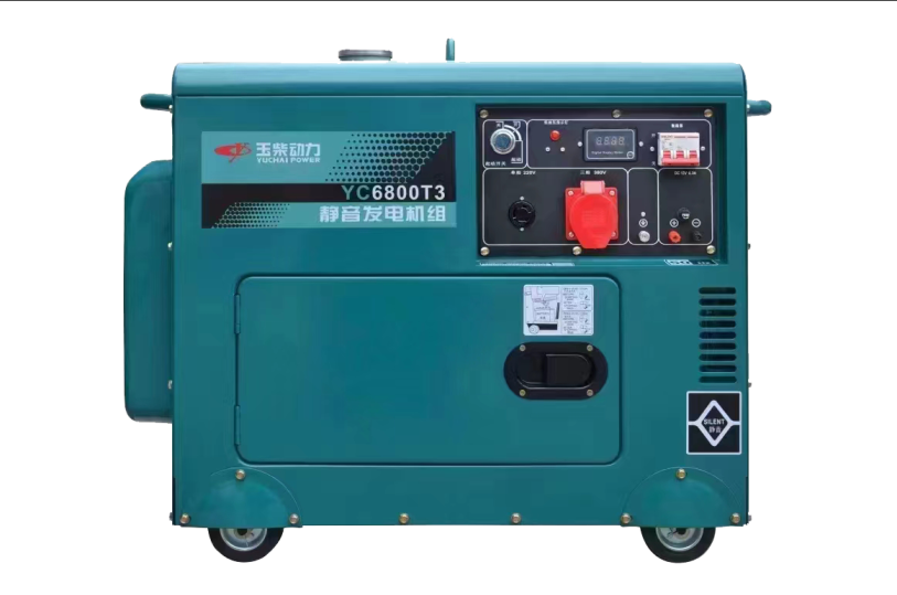 玉柴YC6800T-3低噪音静音款电启动柴油发电机三相380v小型家用应急发电机(图1)