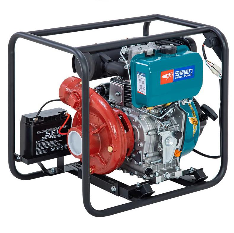 玉柴YCZ30柴油款电启动3寸铸铁高压抽水泵(图1)